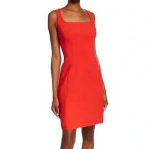 Kobi Halperin Mariola Square-Neck Sleeveless Sheath Dress